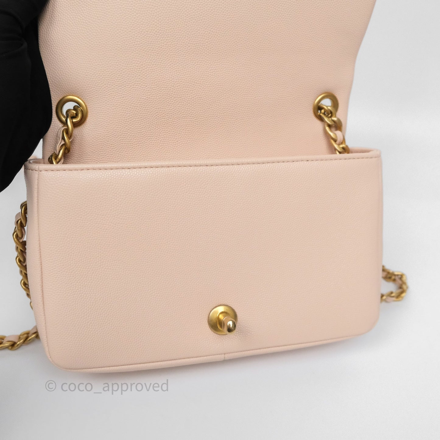 Chanel Small Fashion Therapy Flap Bag Light Pink Caviar Aged Gold Hardware