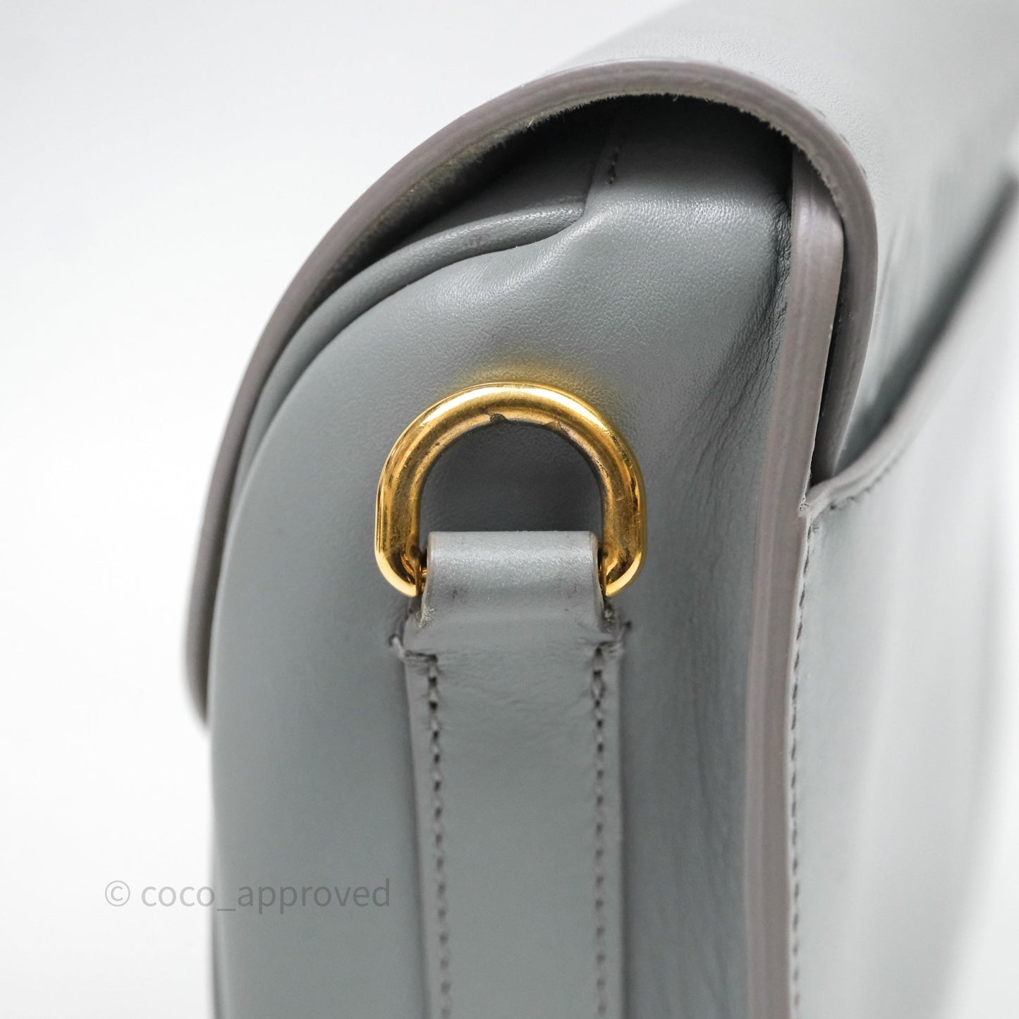 Christian Dior Medium Bobby Flap Grey Box Calfskin