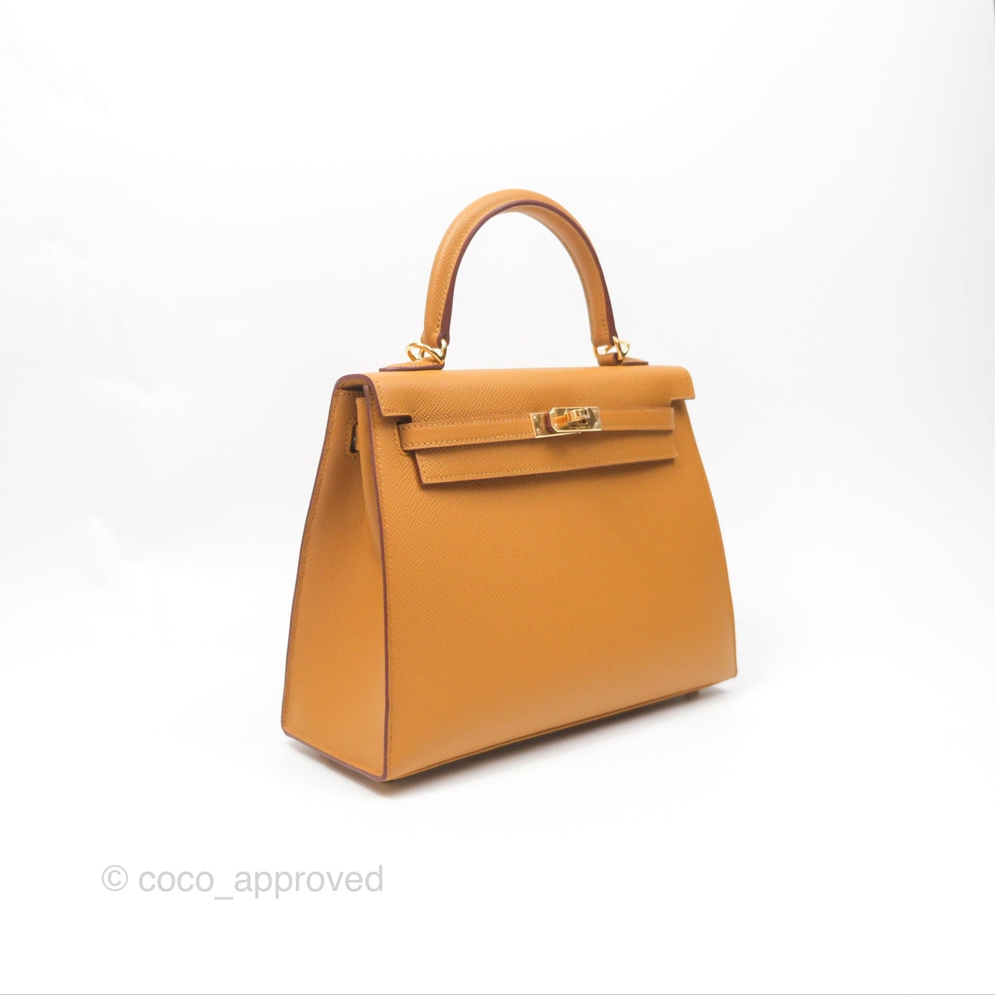 Hermès Sellier Kelly 25 Sesame 2S Epsom Gold Hardware