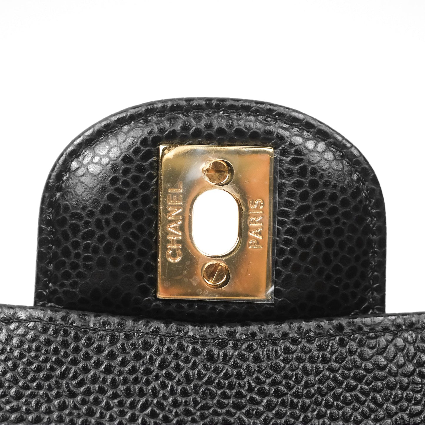 Chanel Small Classic Flap Quilted Black Caviar Gold Hardware