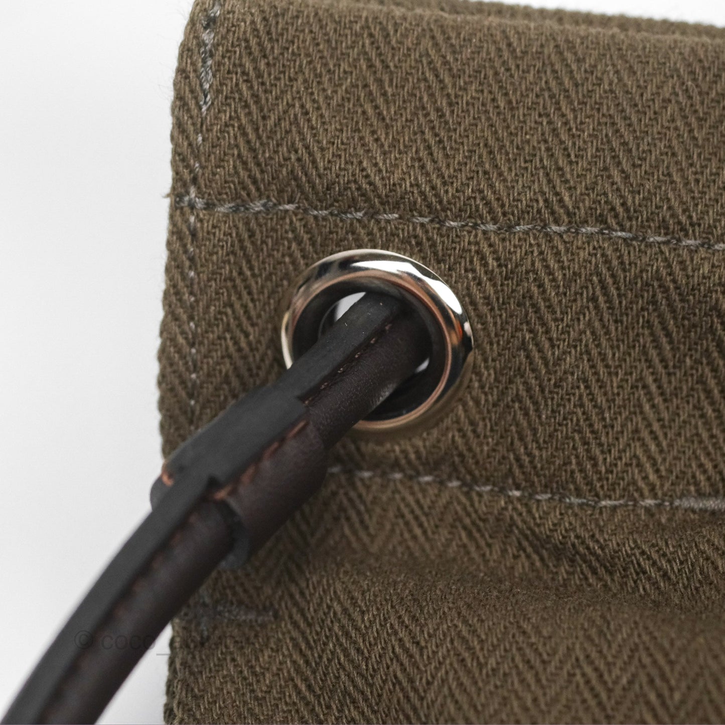 Hermès 2-way Maline Bag Khaki Canvas