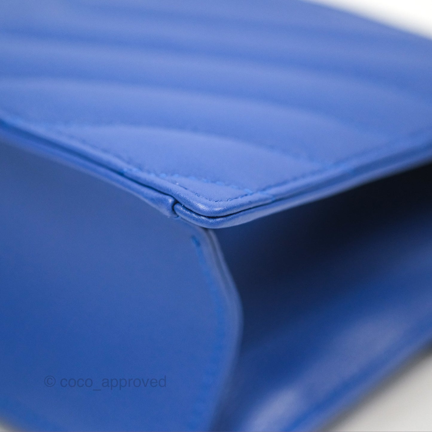 Chanel Chevron Square Envelope Flap Bag Royal Blue 19C