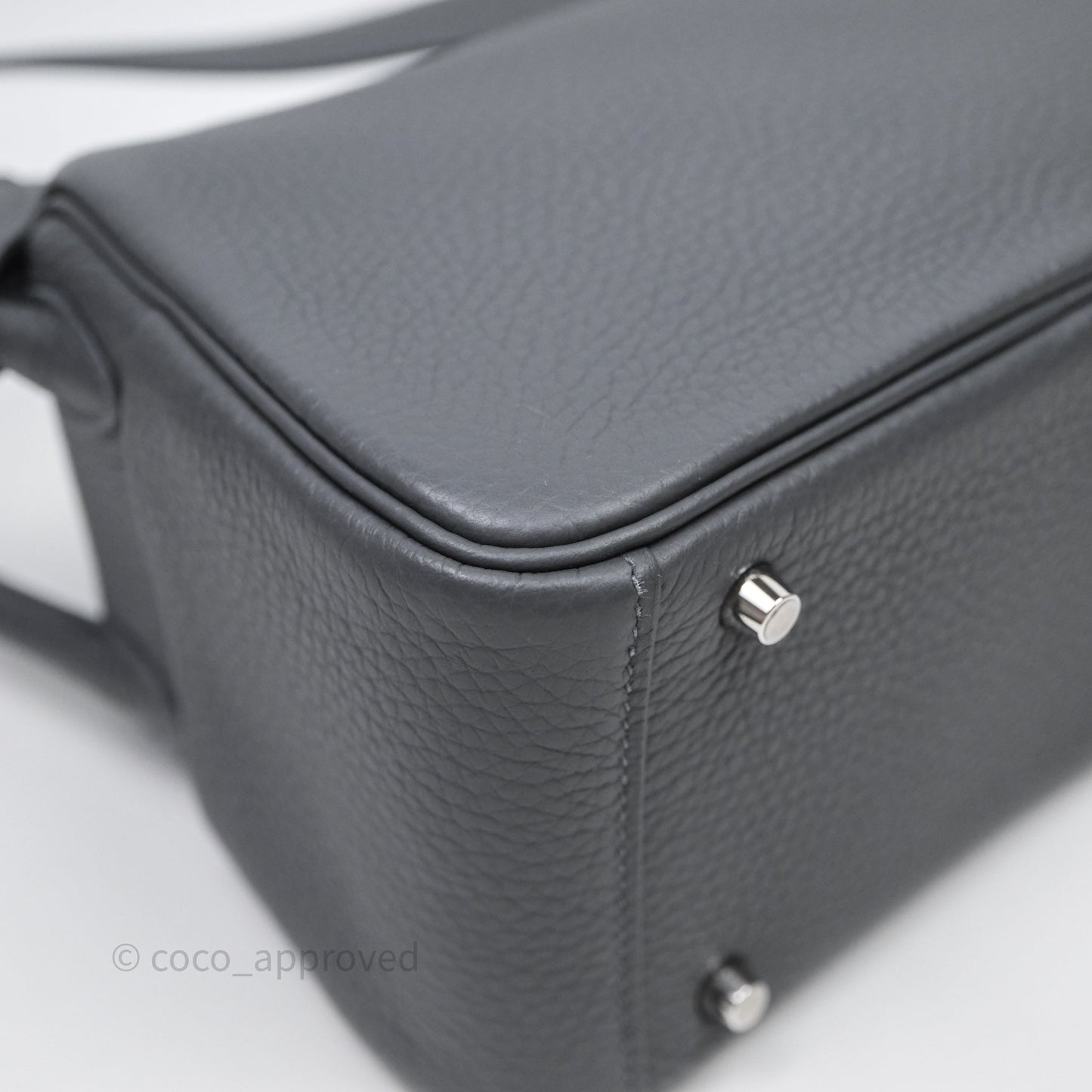 Hermès Mini Lindy II 85 Ardoise Clemence Palladium Hardware