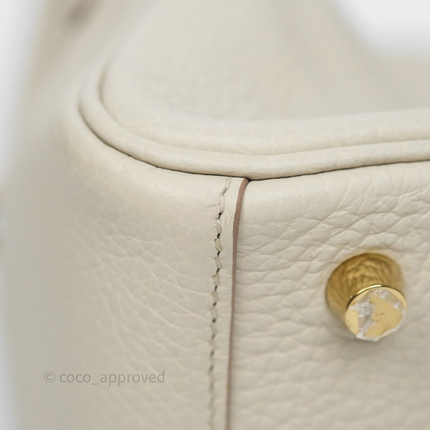 Hermès Lindy 26 Beton 8L Clemence Gold Hardware
