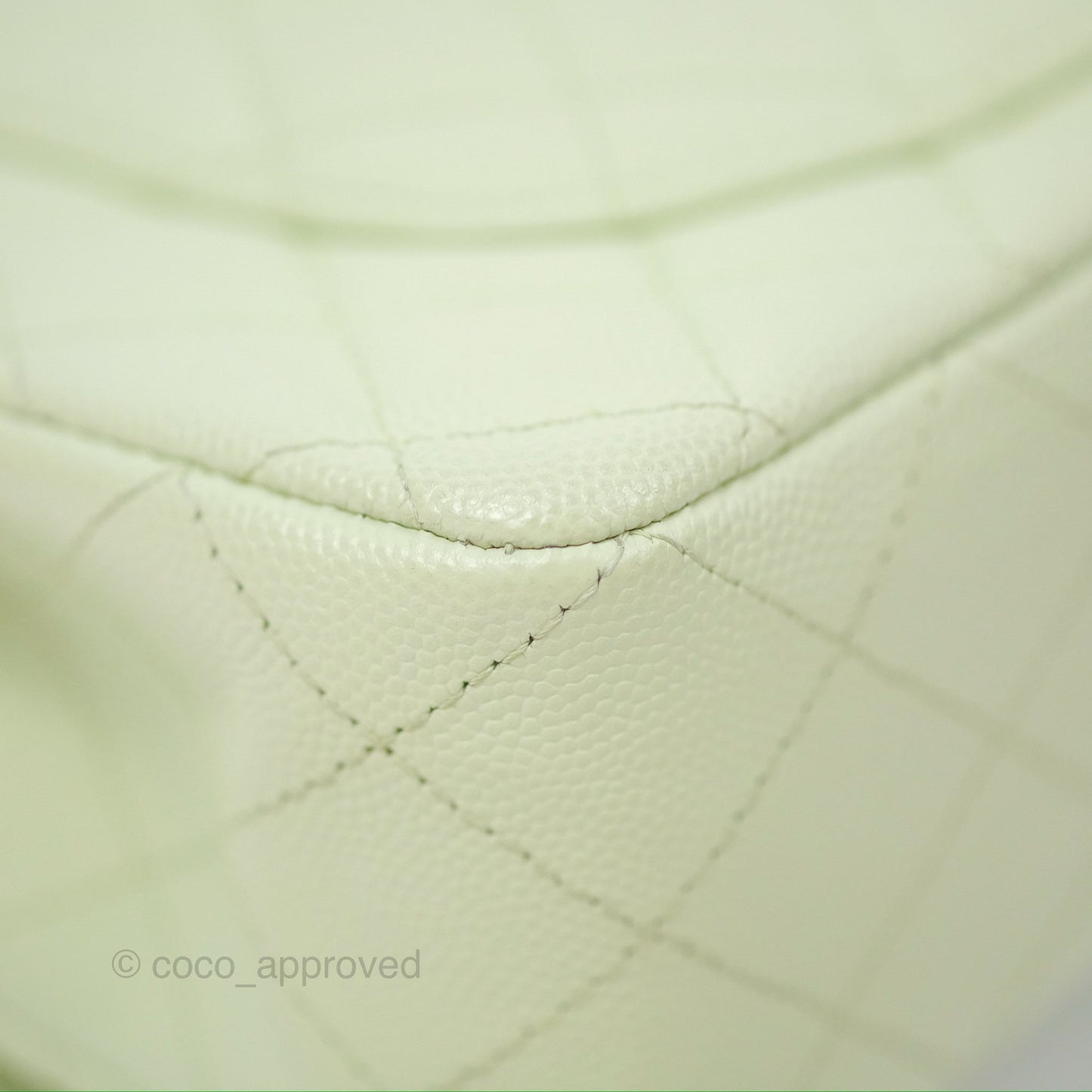 Chanel Small Quilted Classic Flap Mint Green Caviar Gold Hardware 22C