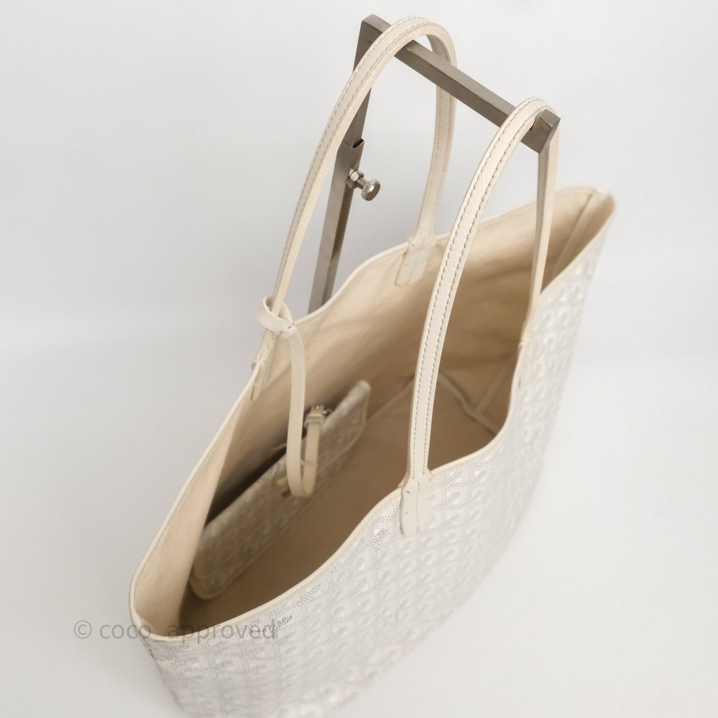 Goyard St Louis Tote PM White