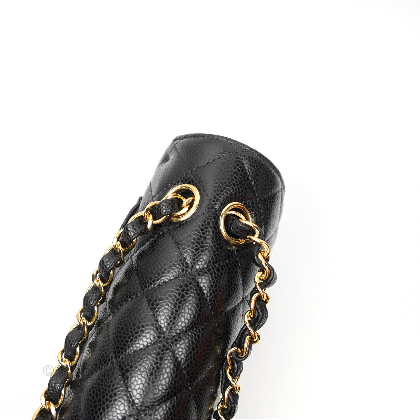 Chanel Small Classic Flap Quilted Black Caviar Gold Hardware