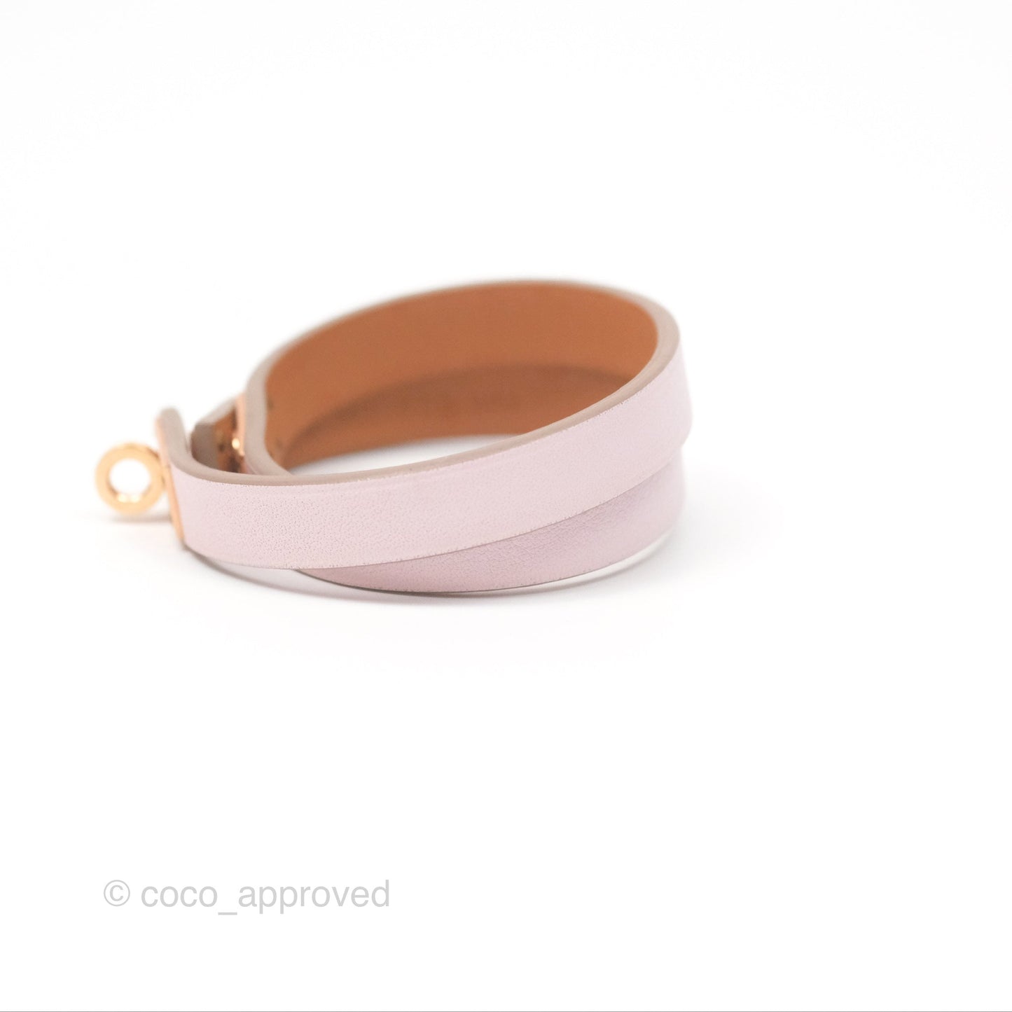 Hermès Kelly Double Tour Bracelet Rose Swift Gold Hardware