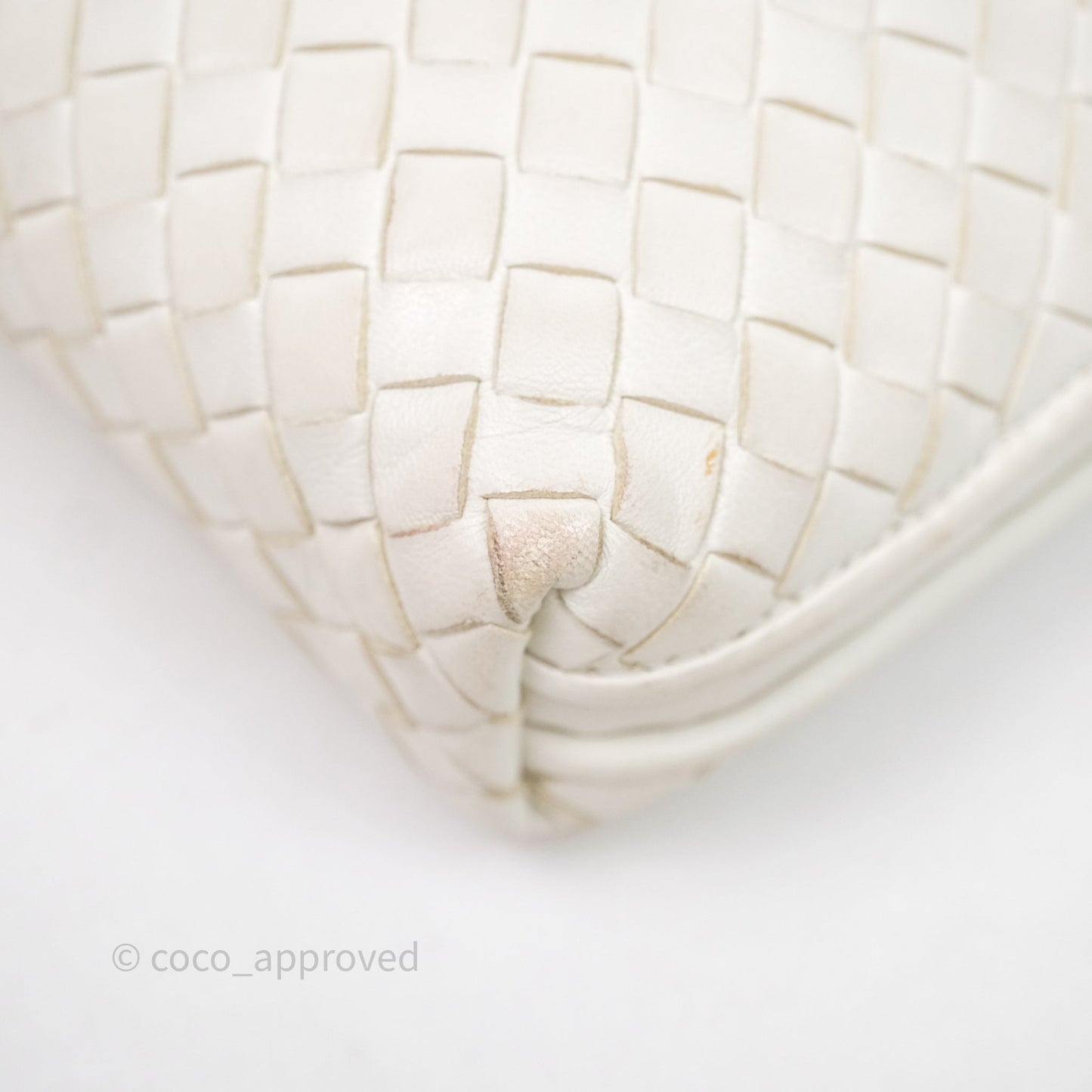Bottega Veneta Nodini Crossbody Bag White Nappa Intrecciato