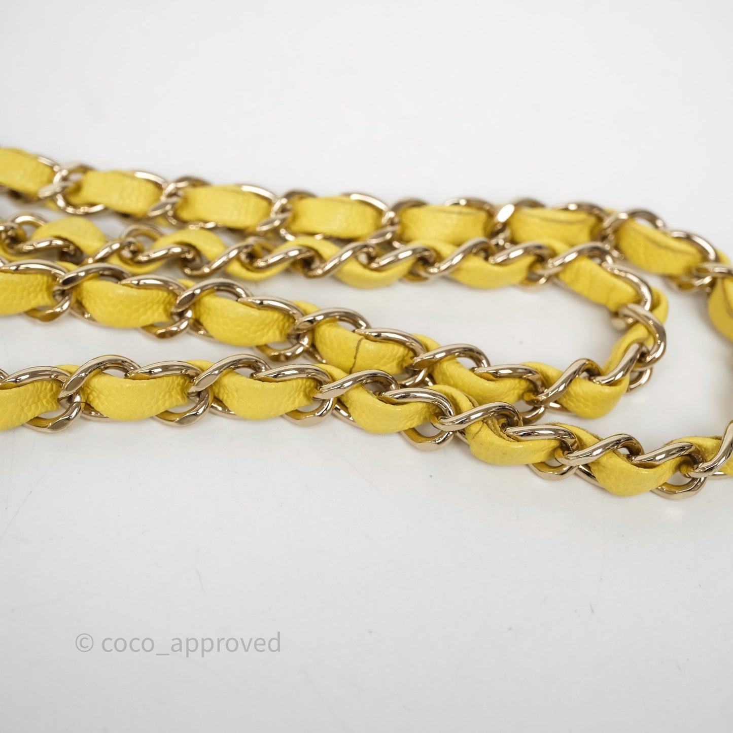 Chanel Small Classic Flap Quilted Yellow Caviar Gold Hardware