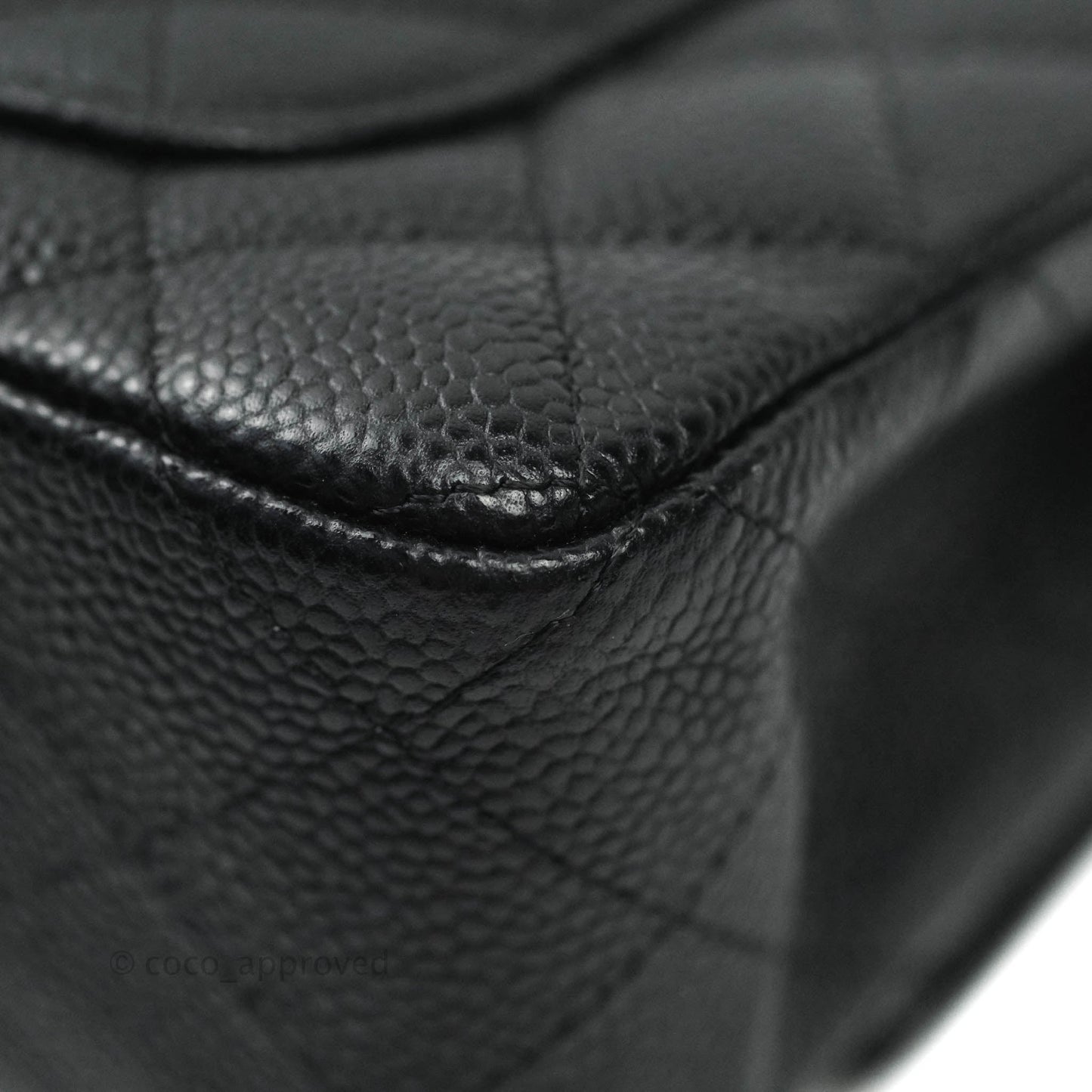Chanel Classic Quilted Mini Rectangular Flap Black Caviar Silver Hardware