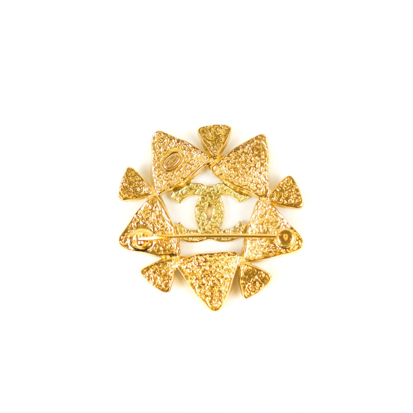Chanel CC Crystal Brooch Gold Tone 20A