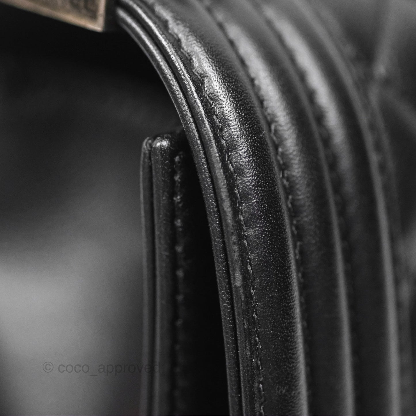 Chanel Small Boy Black Calfskin Ruthenium Hardware