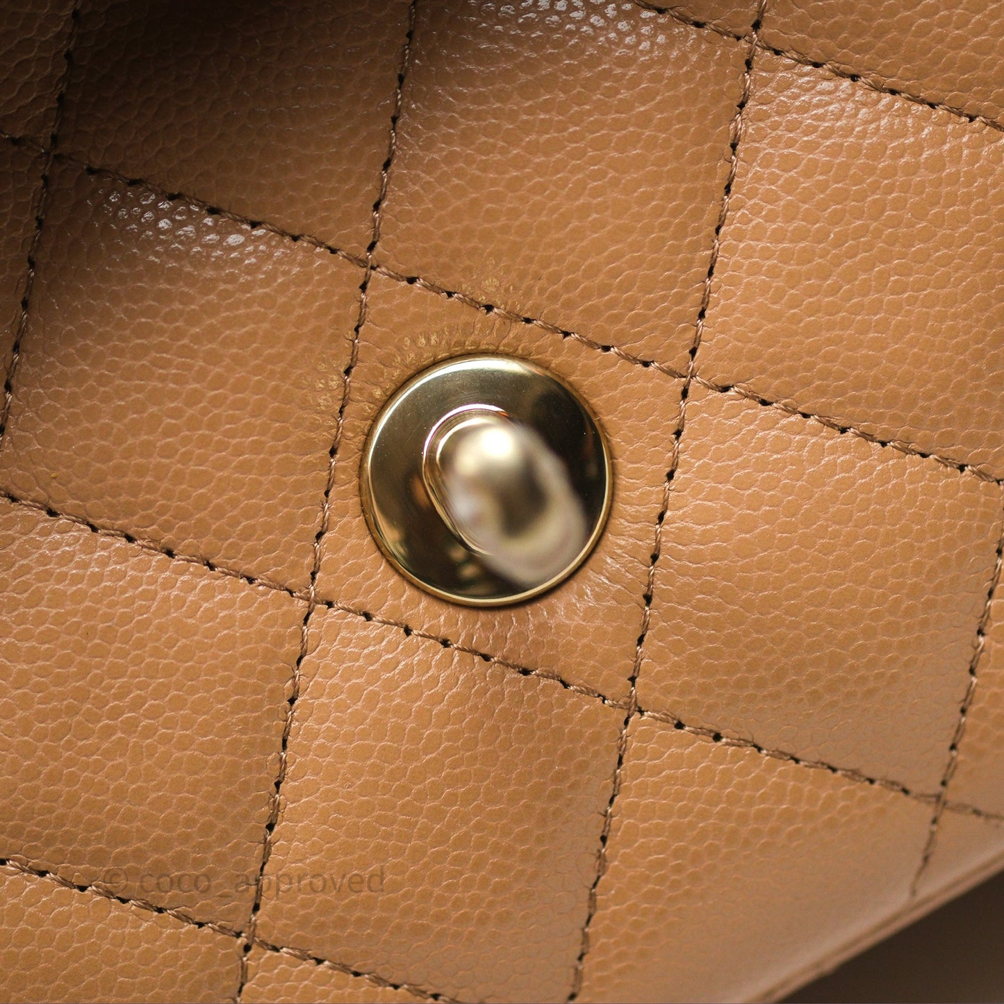 Chanel Classic M/L Medium Flap Dark Beige Caviar Gold Hardware