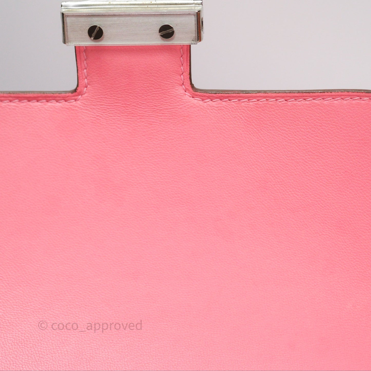 Hermès Constance Mini 18cm Rose d'ete Epsom Palladium Hardware