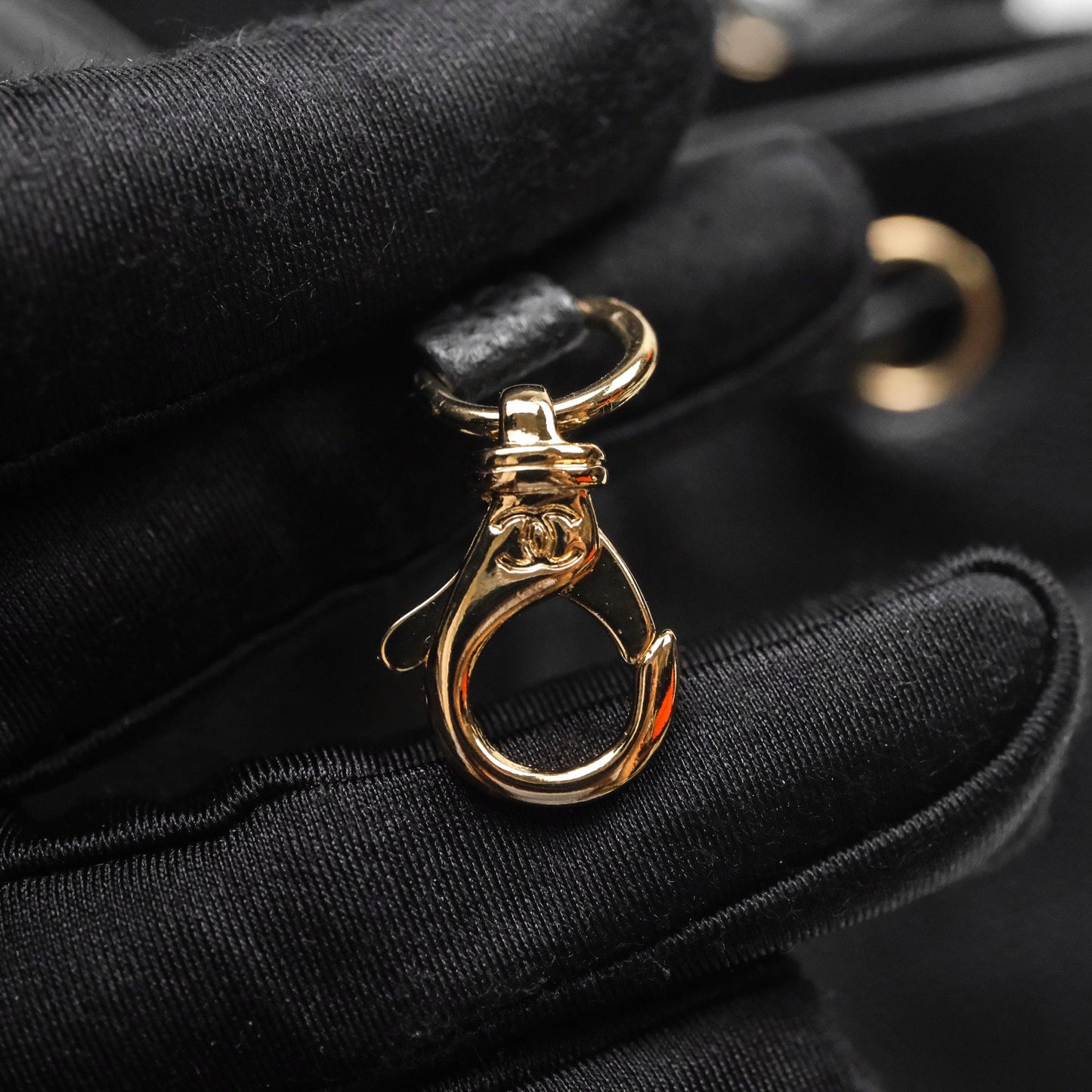 Chanel Quilted Business Affinity Backpack Black Caviar Light Gold Hardware