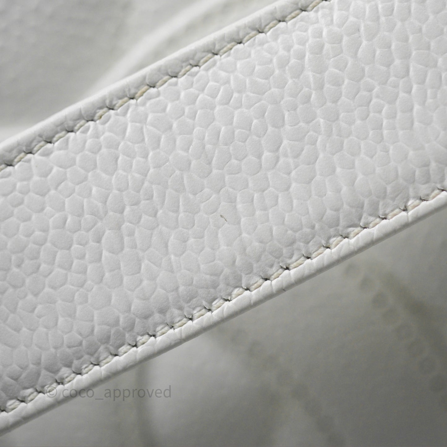 Chanel GST White Caviar Silver Hardware