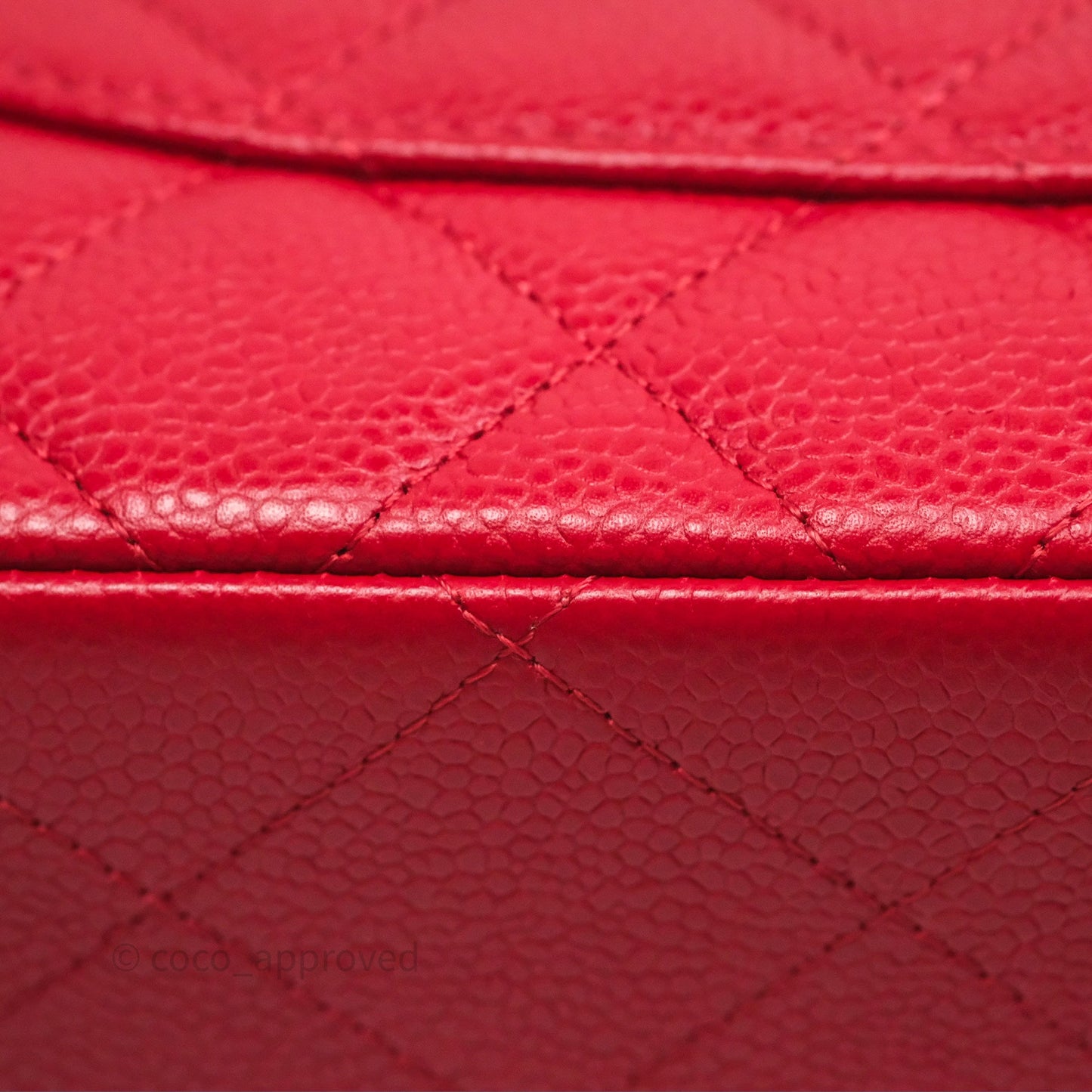 Chanel Quilted Maxi Double Flap Red Caviar Silver Hardware⁣⁣