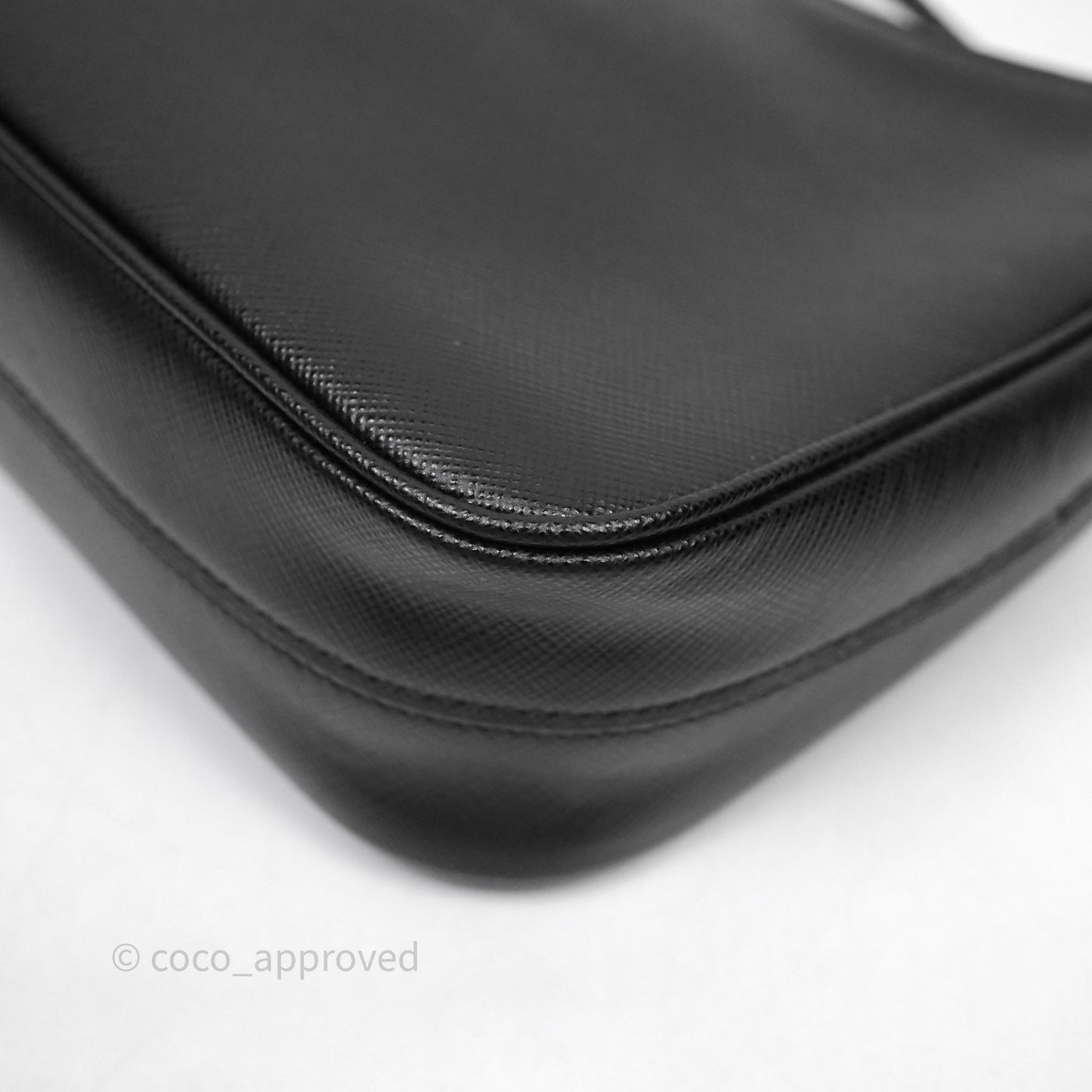 Prada Re-Edition 2005 Black Saffiano Leather Bag Gold Hardware