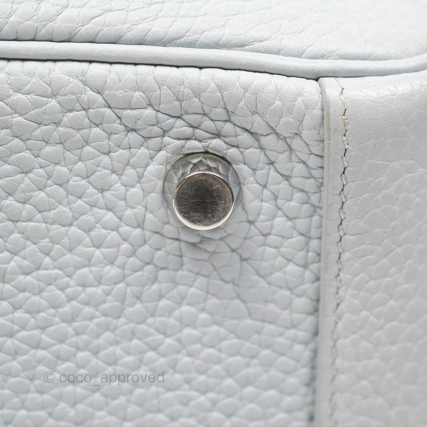 Hermès Lindy 26 Blue Glacier 8U Taurillon Clemence Palladium Hardware