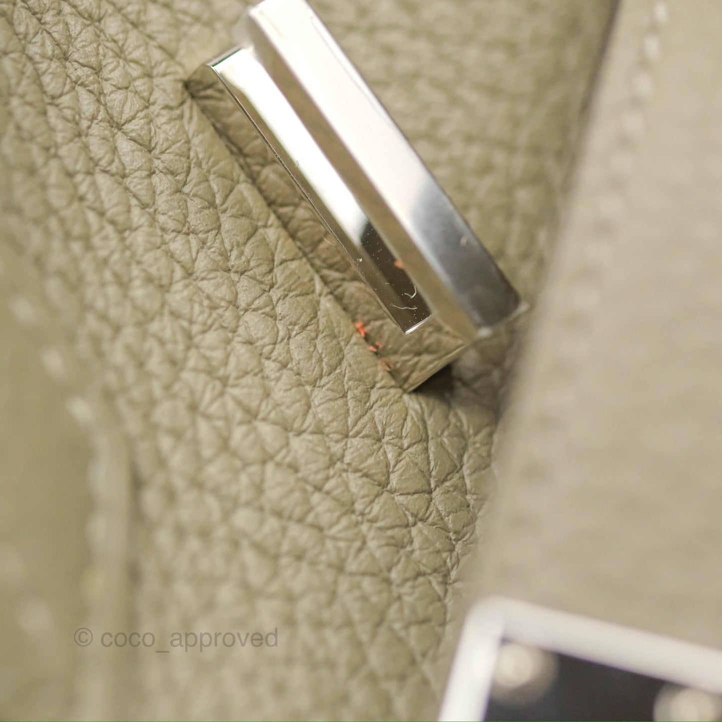 Hermès Retourne Birkin 30 Sauge Clemence Palladium Hardware