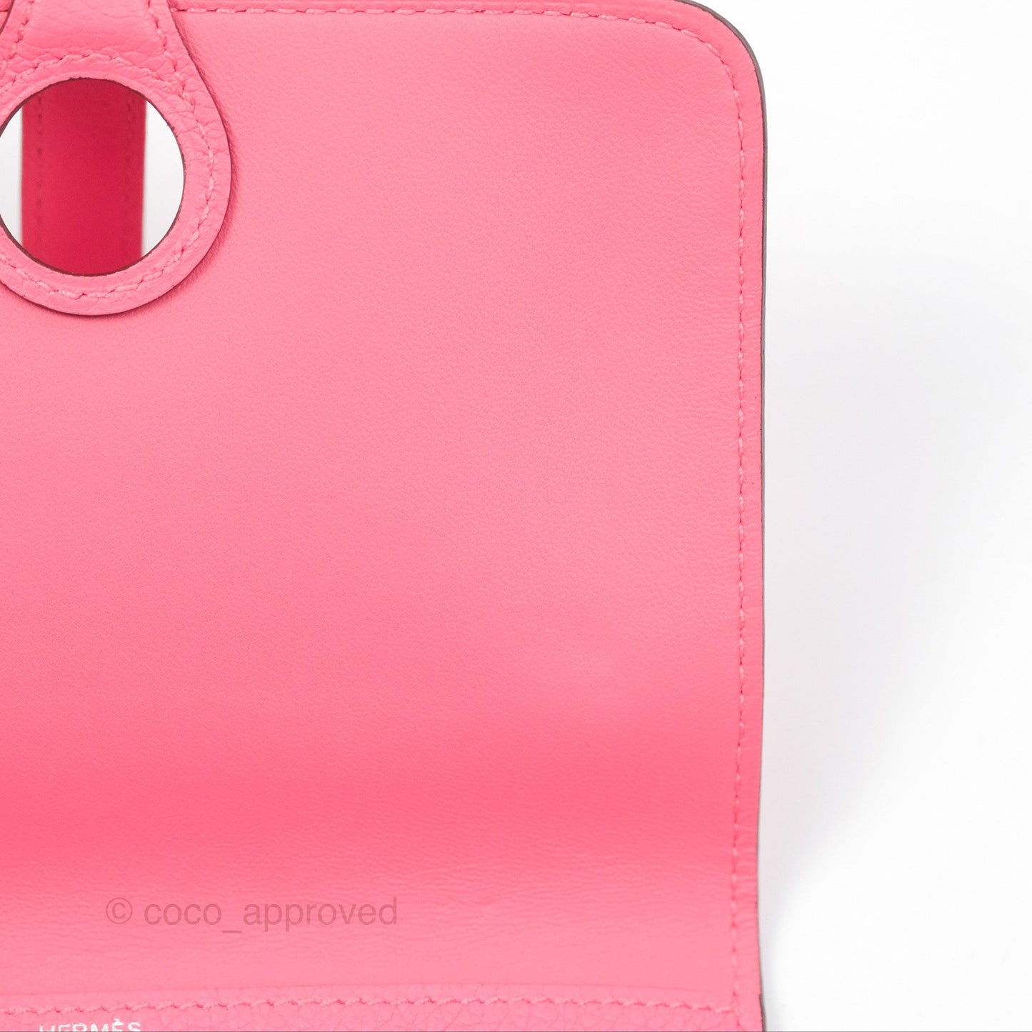 Hermes Dogon Compact Wallet Rose Azalée Evercolor Palladium Hardware