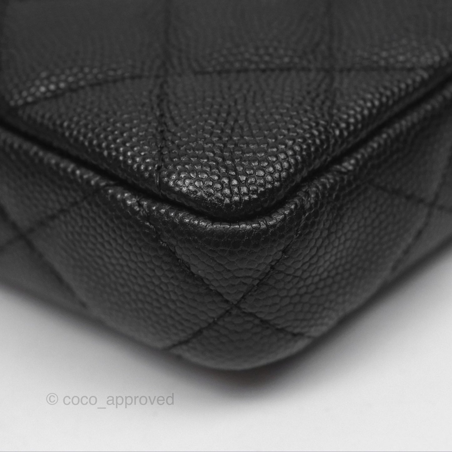 Chanel Clutch with Chain Black Caviar Silver Hardware