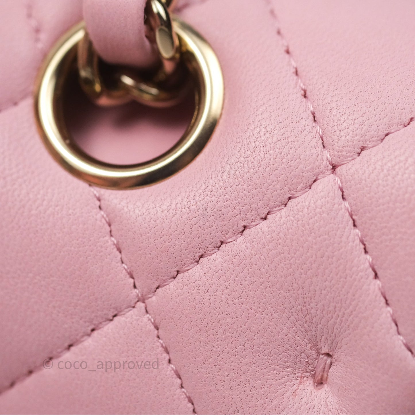 Chanel Classic M/L Medium Flap Quilted Pink Lambskin Gold Hardware