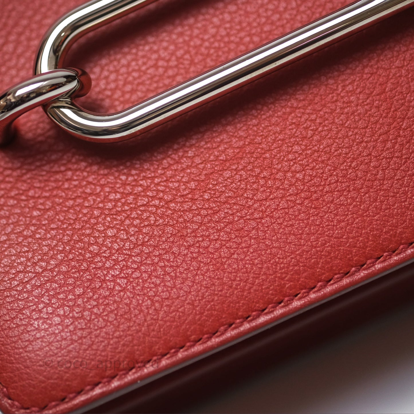 Hermès Roulis Mini Brique 36 / Caramel 28 Evercolor Palladium Hardware