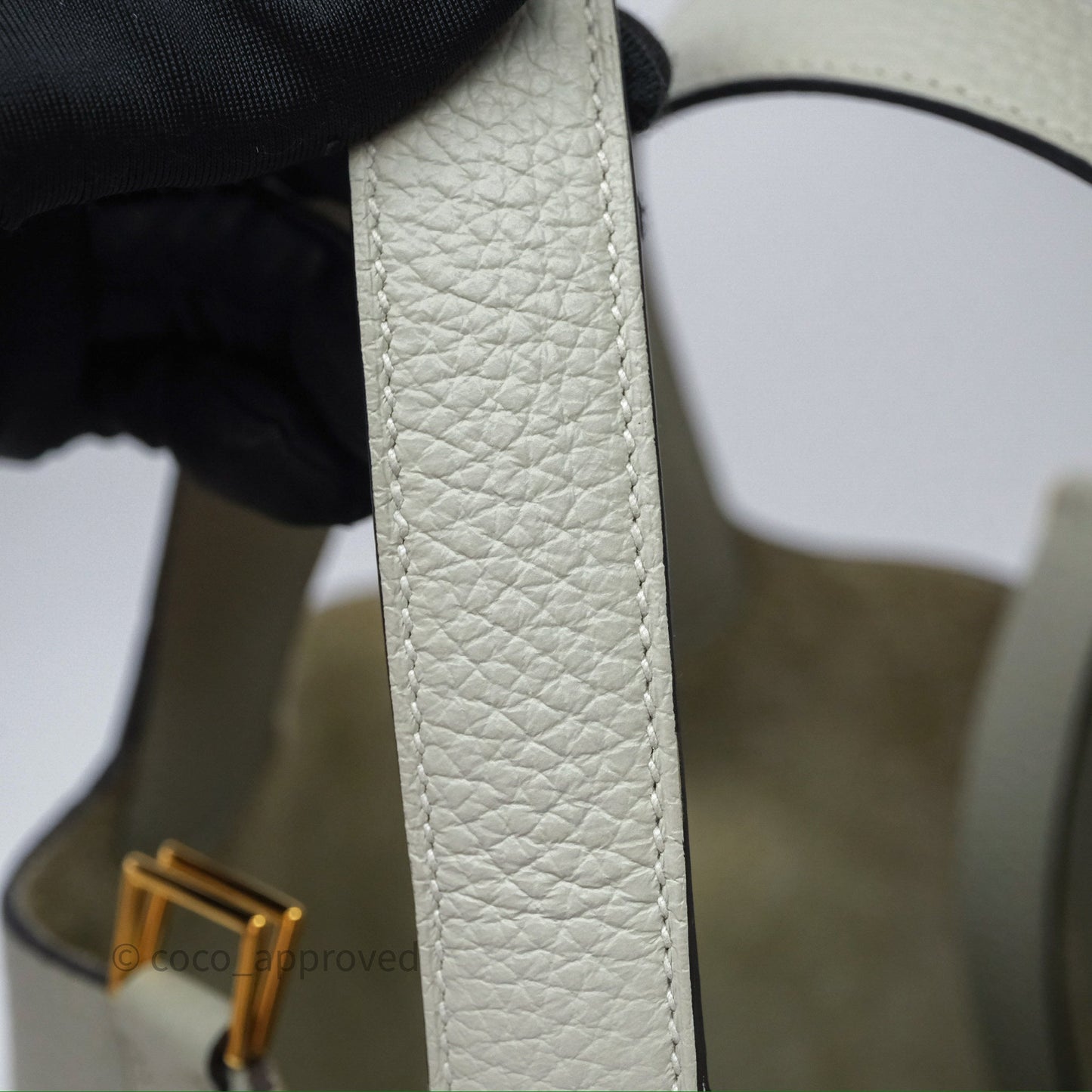 Hermès Picotin Lock 18 Gris Névé 0V Clemence Gold Hardware