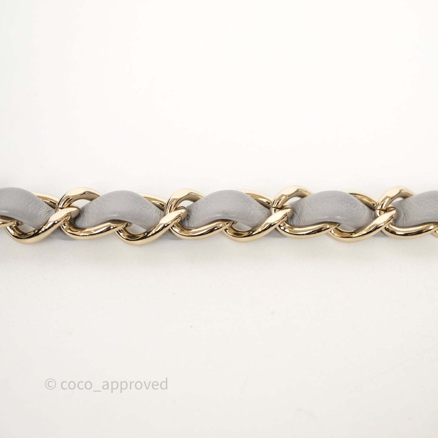 Chanel Mini Rectangular Chevron Grey Lambskin Light Gold Hardware