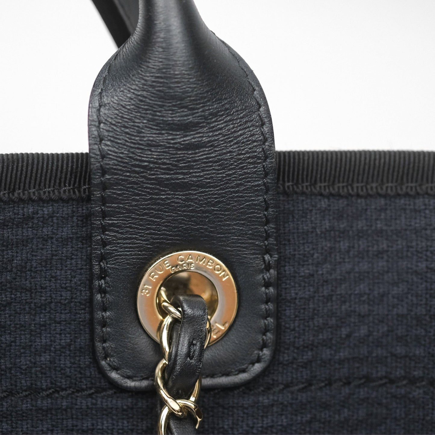 Chanel New Small Deauville Navy Canvas