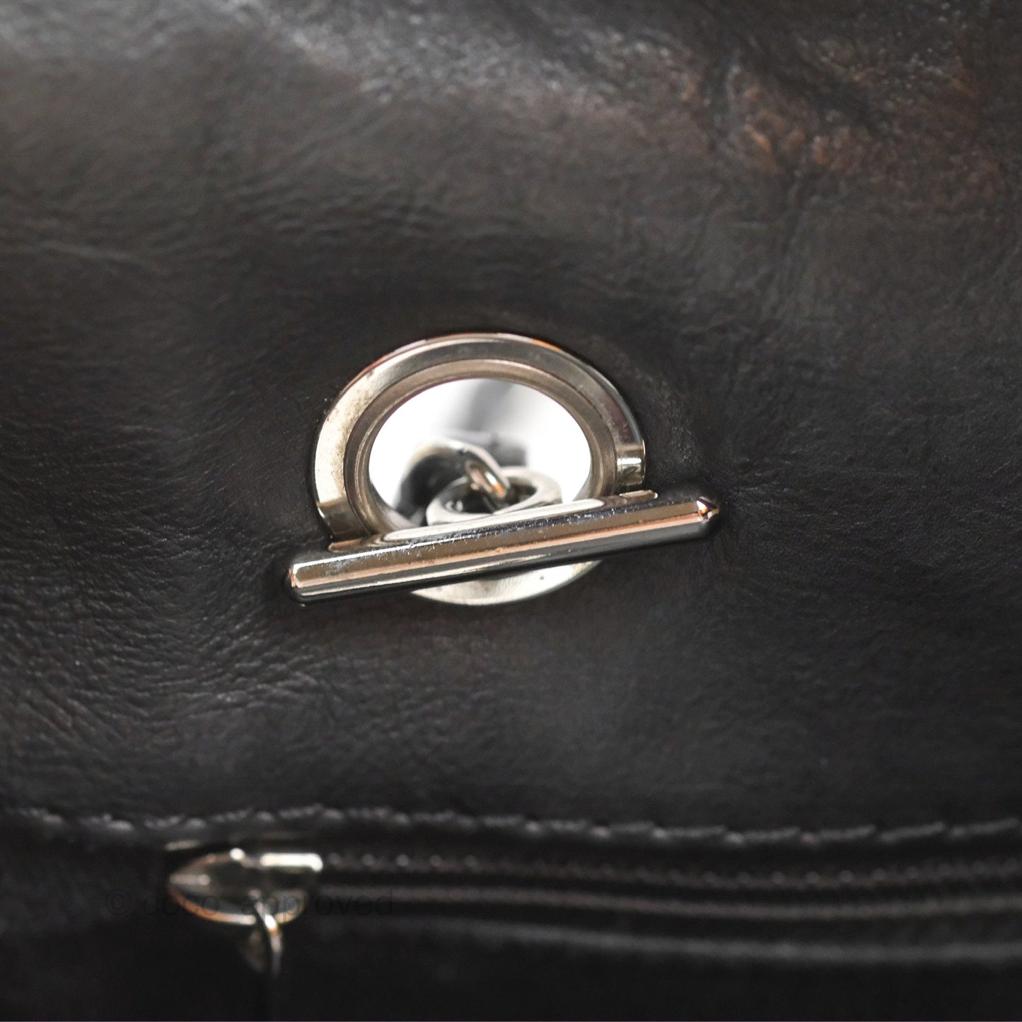 Chanel Large Hamptons Shopping Tote Black Washed Calfskin