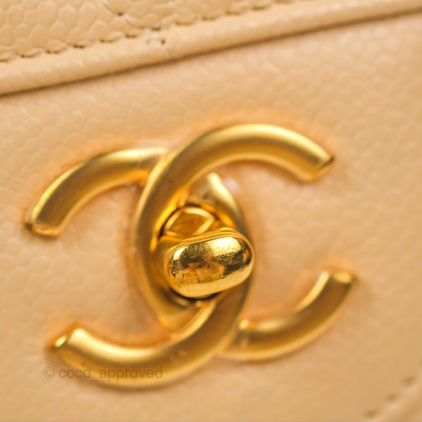 Chanel Jumbo Double Flap Beige Caviar Gold Hardware⁣⁣