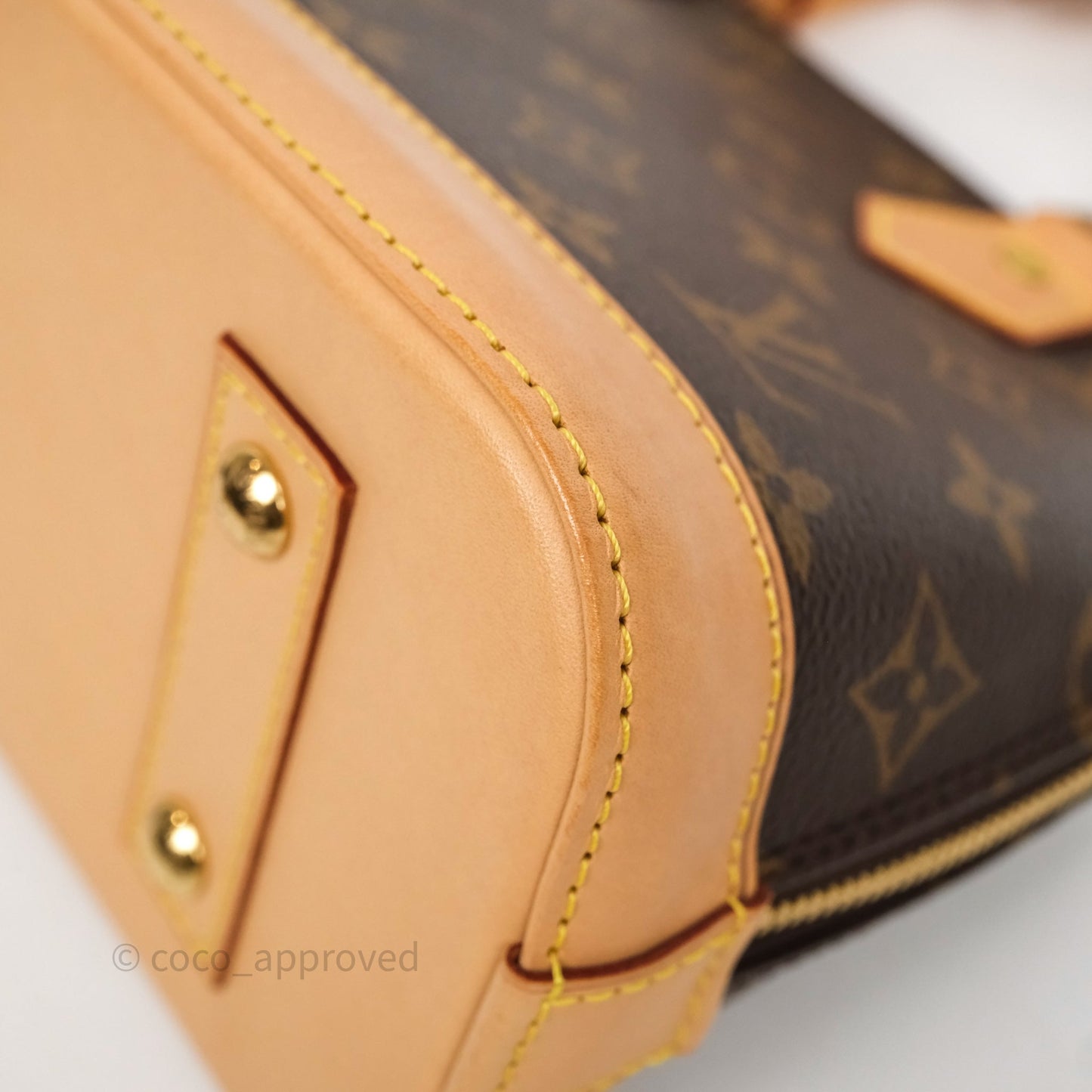 Louis Vuitton Monogram Alma BB Bag Gold Hardware