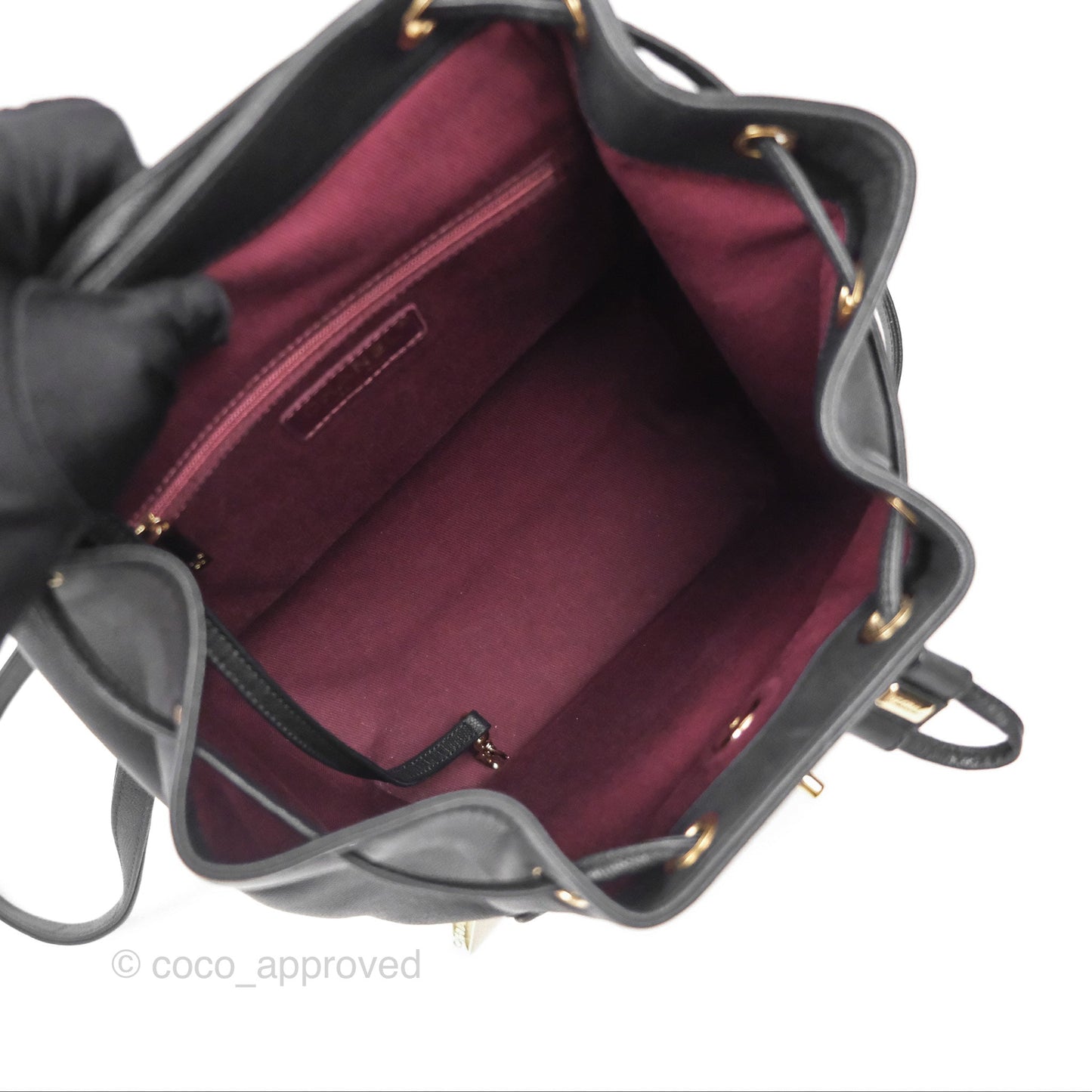 Chanel Quilted Business Affinity Backpack Black Caviar Gold Hardware