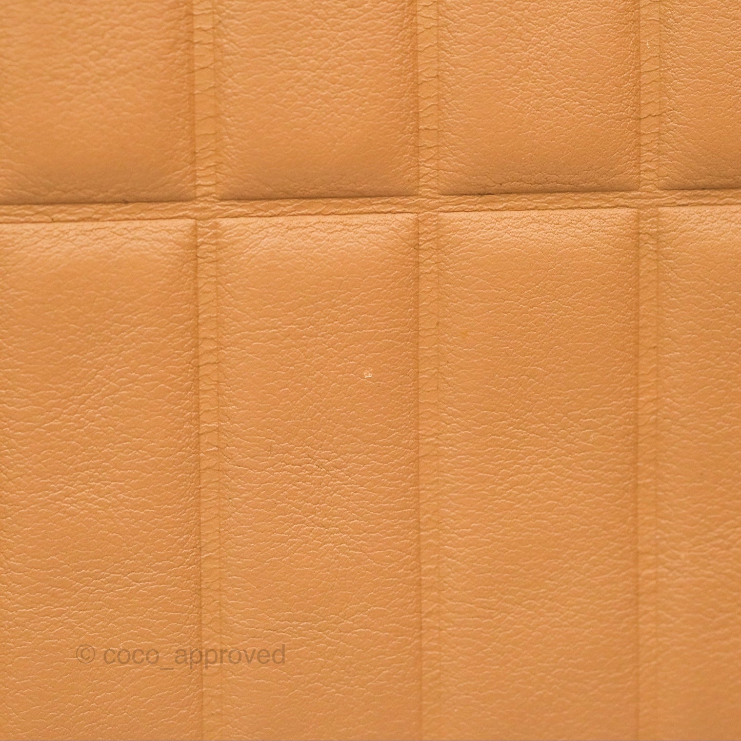 Chanel Vertical Quilted Lax East West Shoulder Bag Beige Calfskin