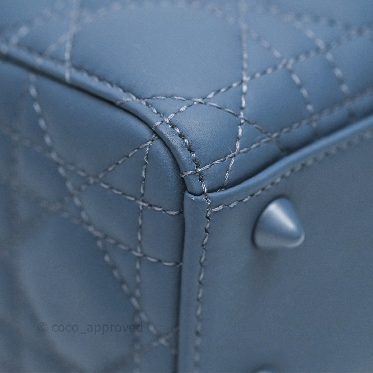 Christian Dior Small My ABCDior Lady Dior UltraMatte Calfskin Cannage Dark Blue