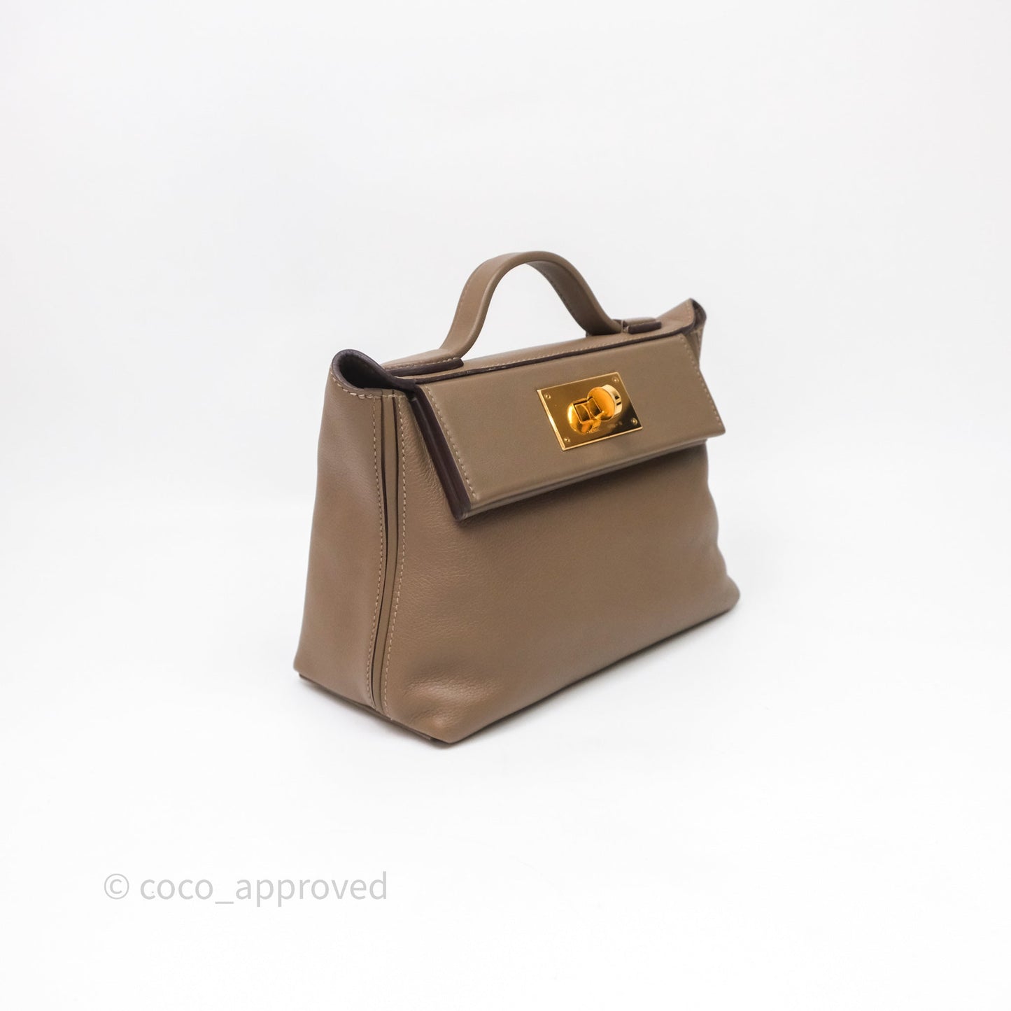 Hermès 24/24 21 Mini Etoupe 18 Evercolor/Swift Gold Hardware