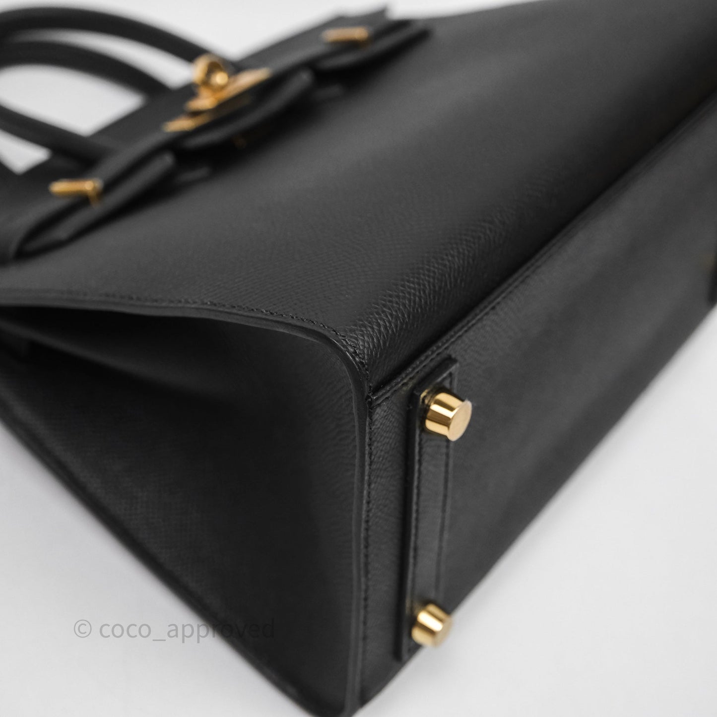 Hermès Birkin Sellier 25 Noir 89 Epsom Gold Hardware