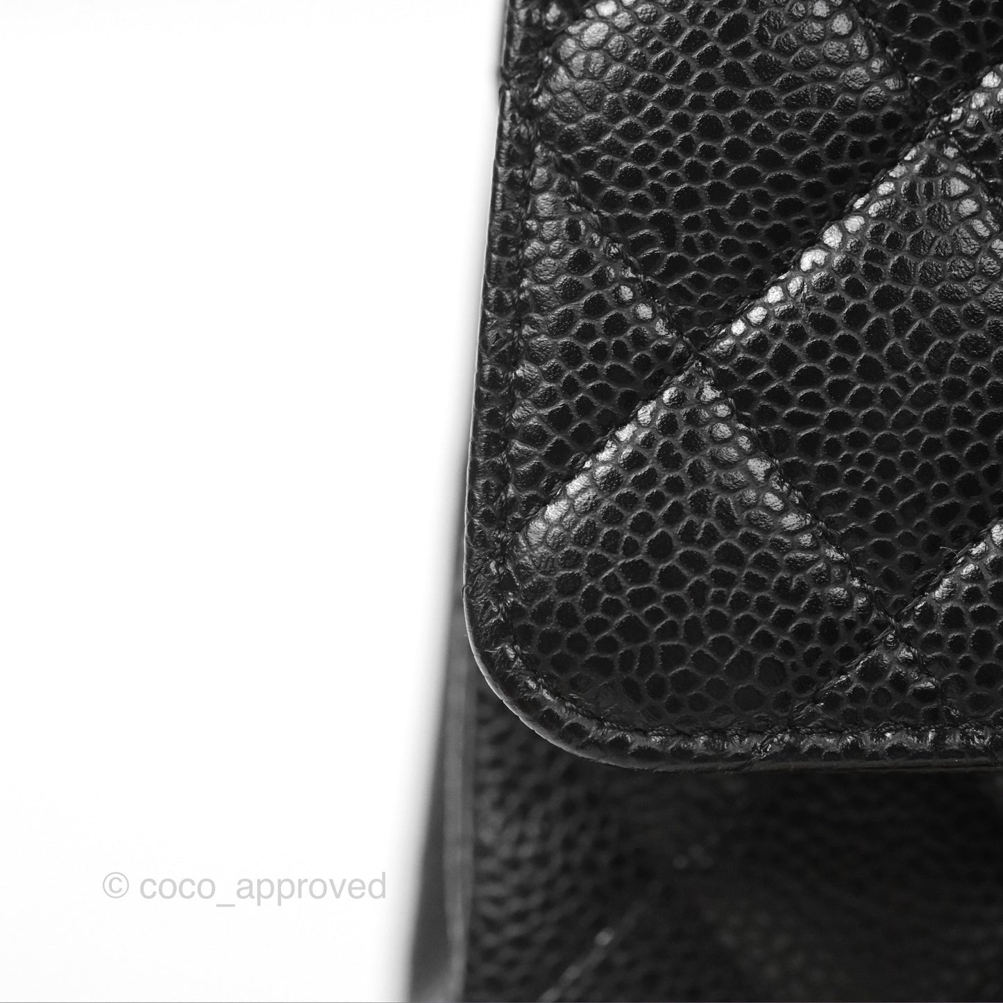 Chanel Classic M/L Medium Flap Quilted Black Caviar Silver Hardware