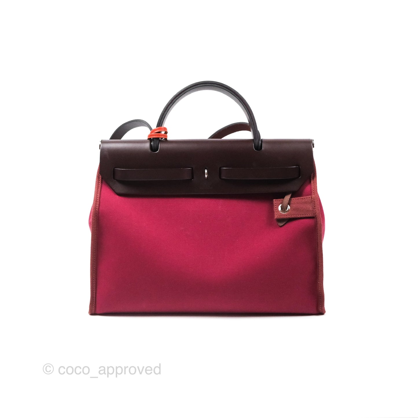 Hermès Herbag Zip 31 Retourne Rose Bubblegum L4/ Rubis B5 Canvas Palladium Hardware