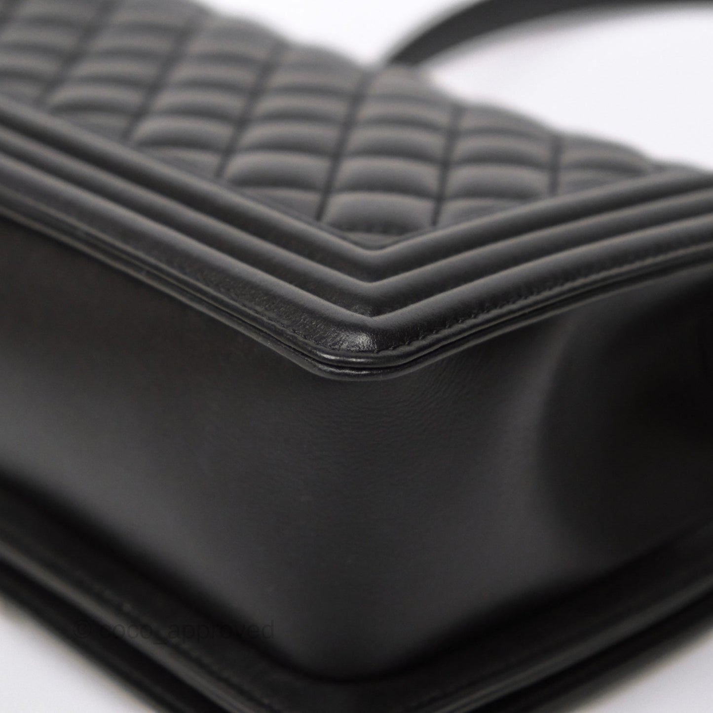 Chanel Medium Boy Quilted Black Calfskin Ruthenium Hardware