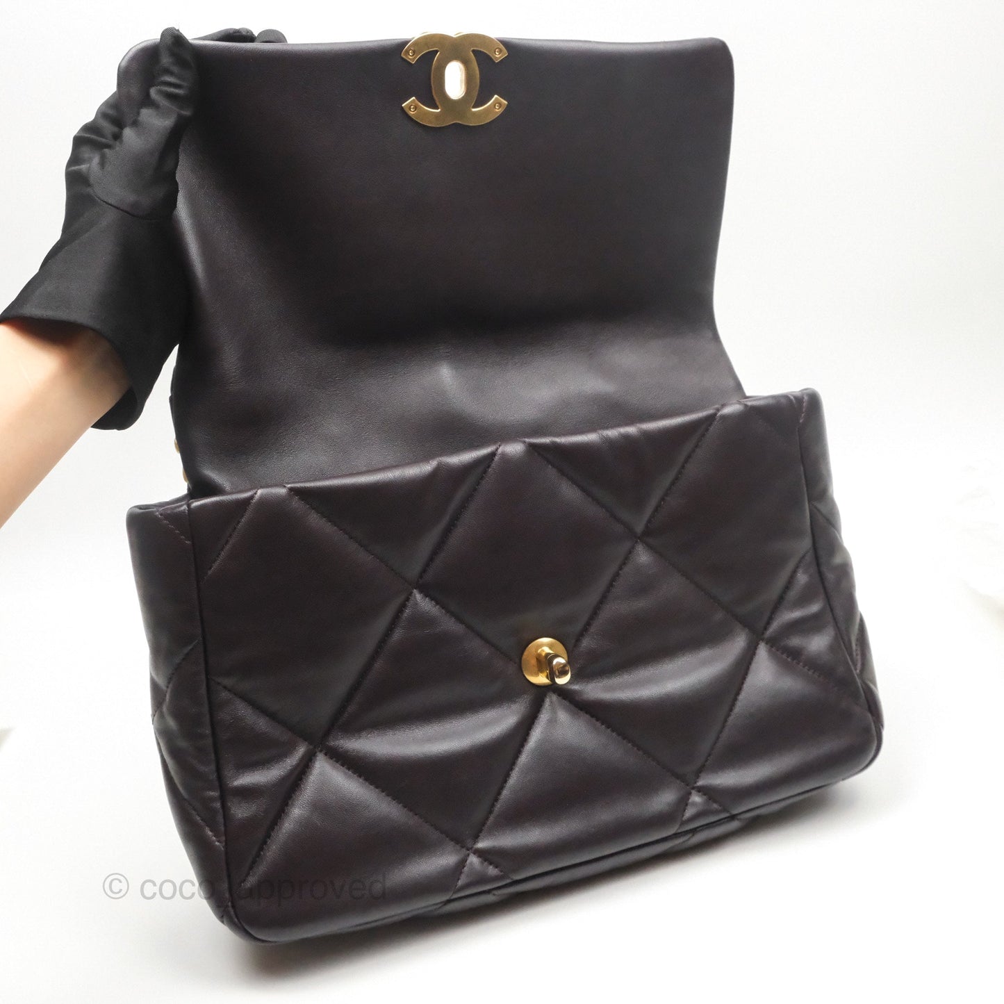 Chanel 19 Medium Dark Brown Mixed Hardware