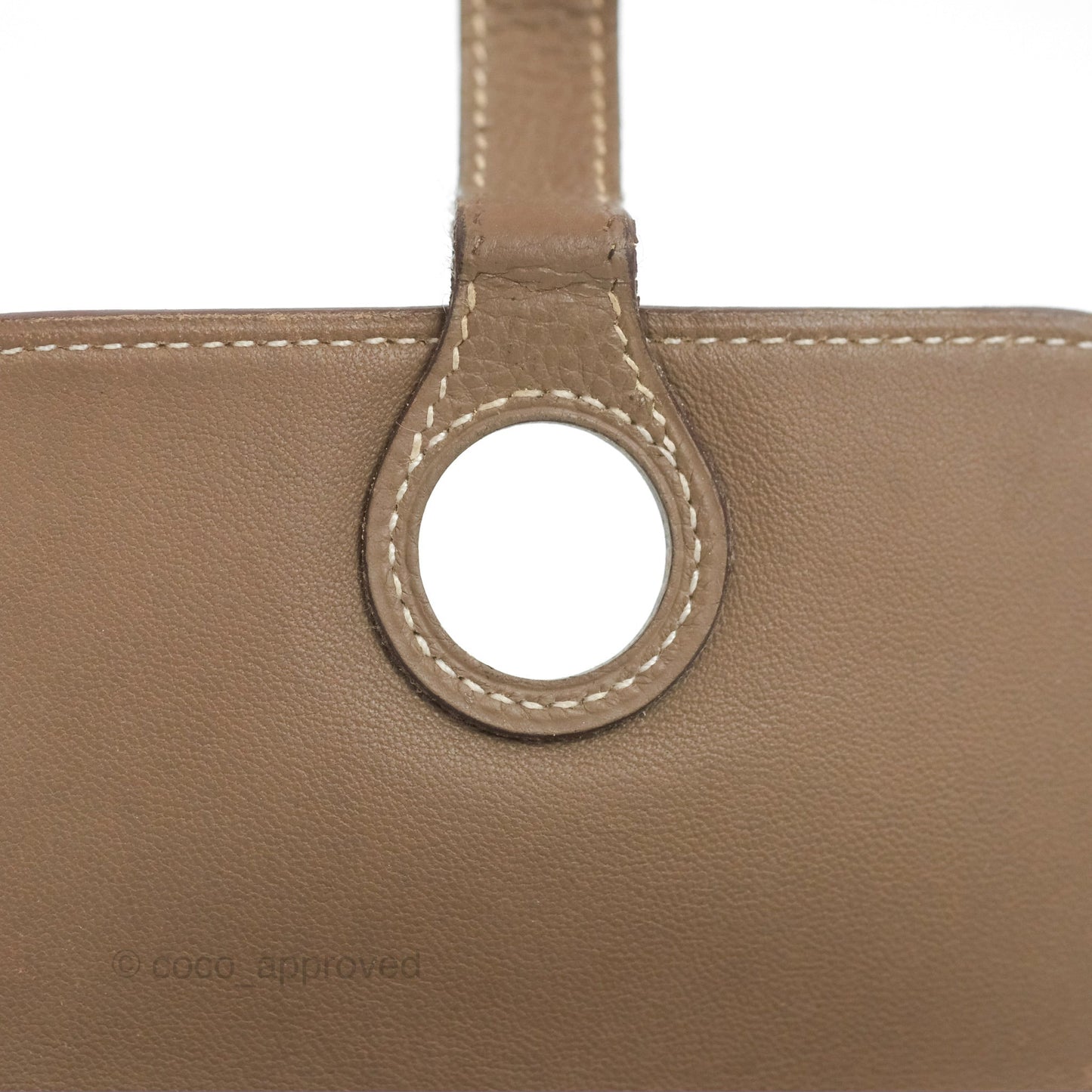 Hermes Dogon Card Case Etoupe Togo Palladium Hardware