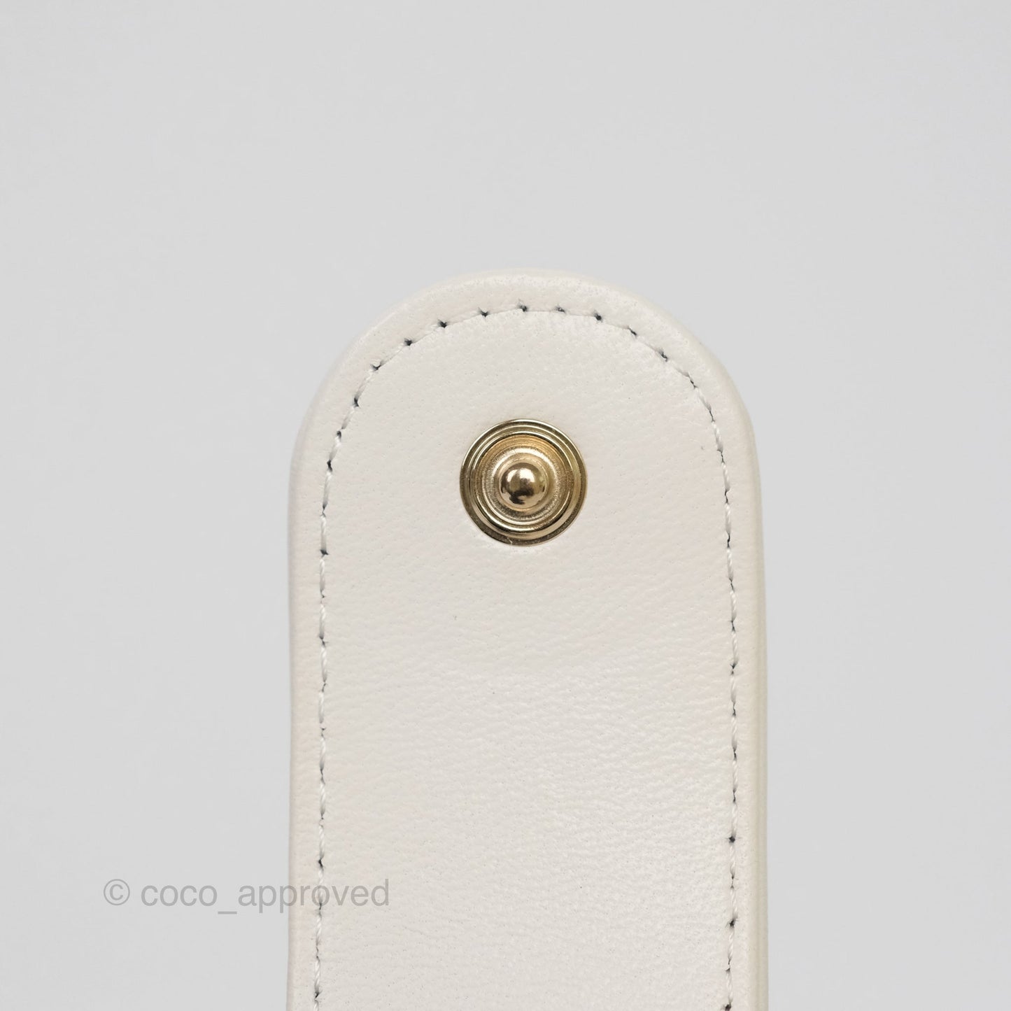 Chanel Chain Around Mini Hobo Pouch White Lambskin Gold Hardware 23C