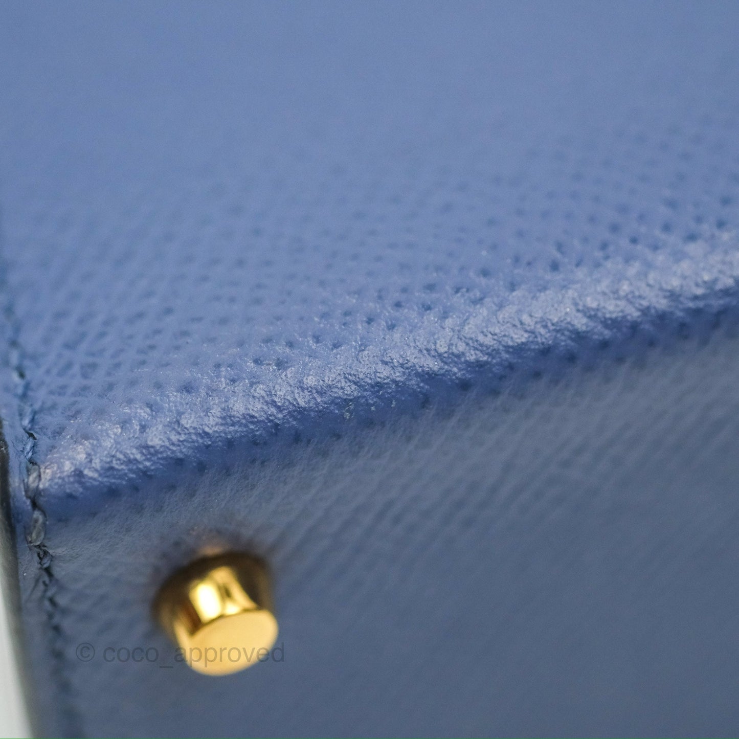 Hermès Mini Kelly II Bleu Brighton Epsom Gold Hardware