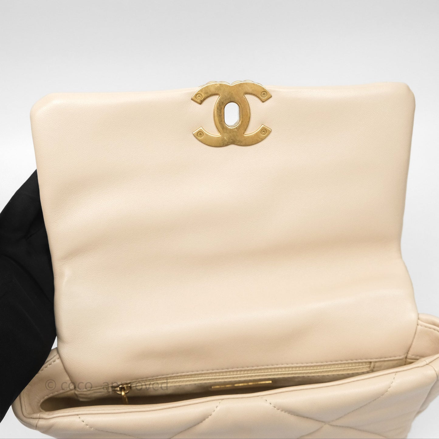 Chanel 19 Small Beige Mixed Hardware