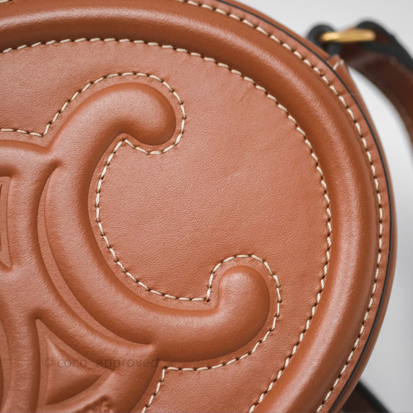 Celine Mini Oval Bag Cuir Triomphe Tan Calfskin
