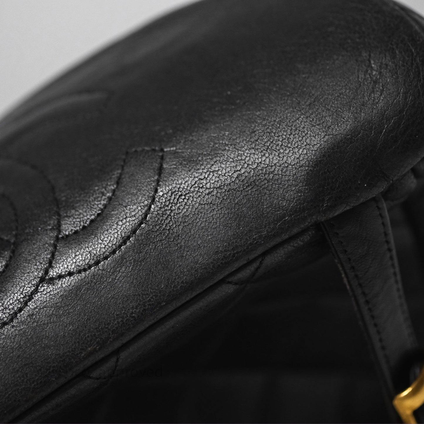 Chanel Vintage CC Duma Backpack Black Lambskin 24K Gold Hardware